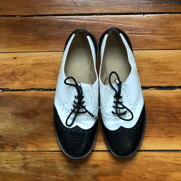 Pesaro Shoes - Pesaro Charlie Black & White Oxfords